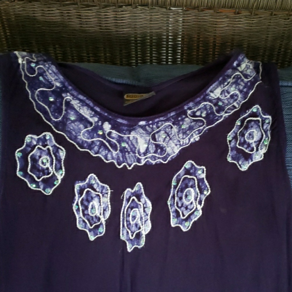Navy Embellished Cover Up/Dress